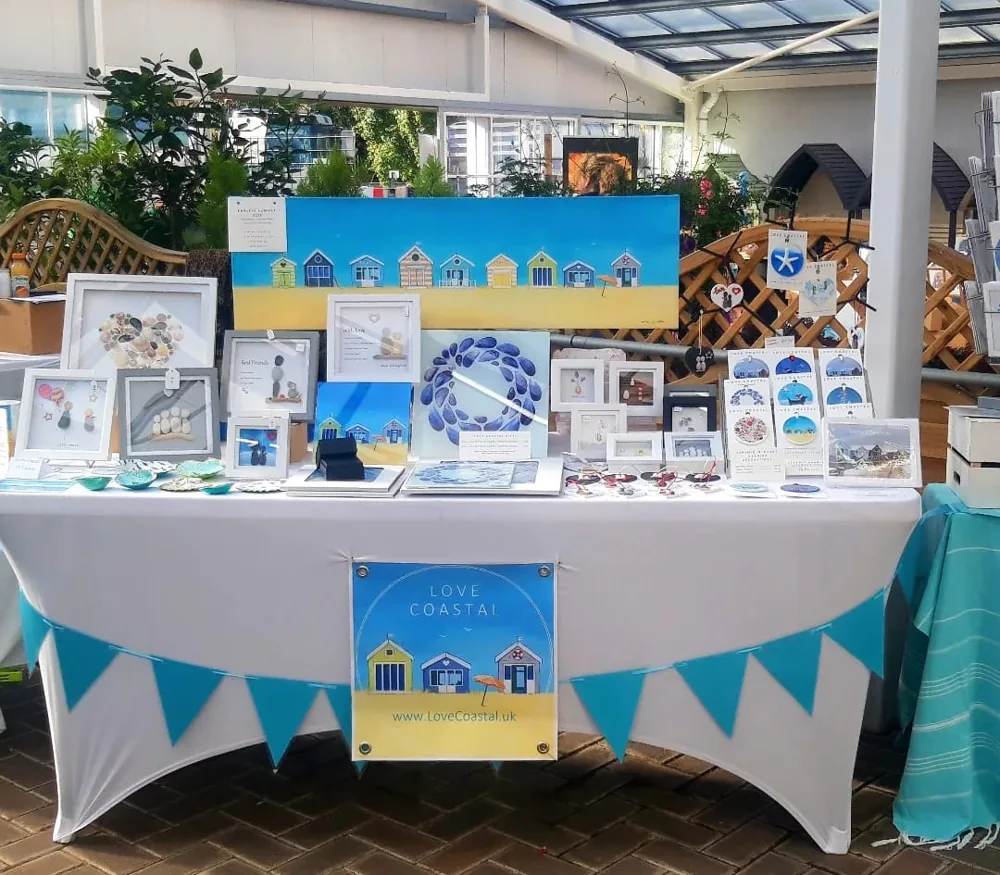 Coastal art, cards and gifts on the Love Coastal display