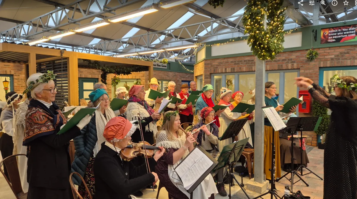 Milford West Gallery Choir performing at Shallowmead